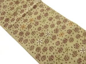 花々模様織出し名古屋帯